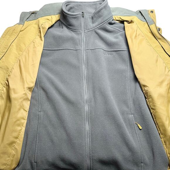 L.L. Bean | Men | Tan 3-In-1 Outdoor Nylon Sweater Fleece Hooded Jacket | L Reg - Picture 11 of 15